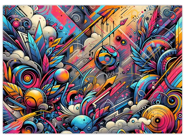 Obraz - Kolorowe graffiti (70x50 cm)