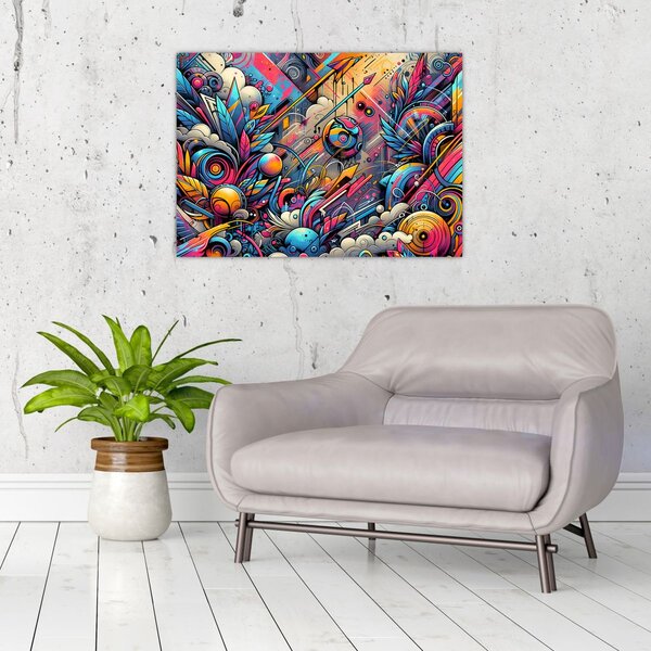 Obraz - Kolorowe graffiti (70x50 cm)
