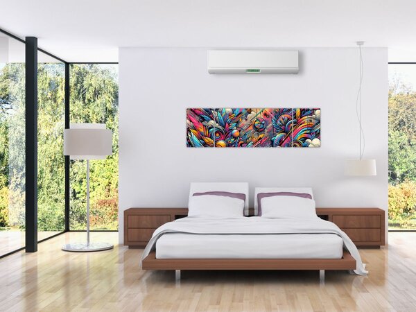 Obraz - Kolorowe graffiti (170x50 cm)