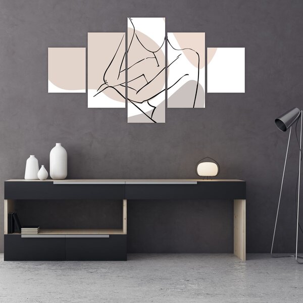 Obraz - Kobieta linia sztuki ciała N⁰1 (125x70 cm)