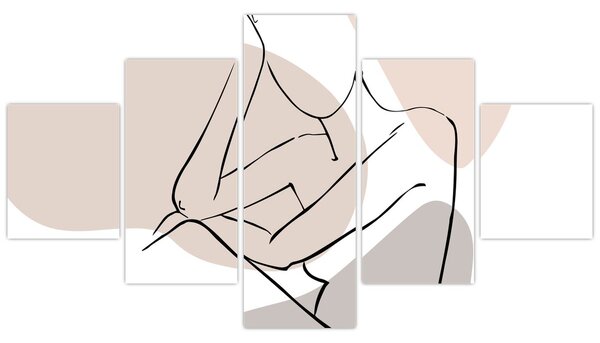 Obraz - Kobieta linia sztuki ciała N⁰1 (125x70 cm)