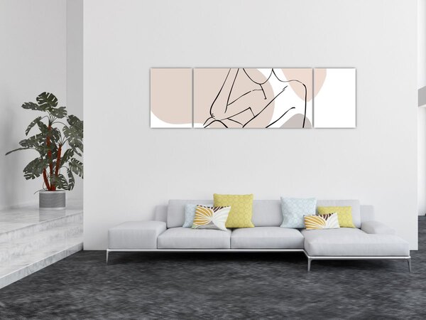 Obraz - Kobieta linia sztuki ciała N⁰1 (170x50 cm)