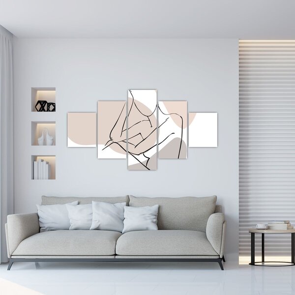 Obraz - Kobieta linia sztuki ciała N⁰1 (125x70 cm)