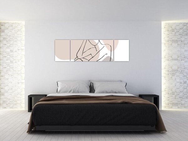 Obraz - Kobieta linia sztuki ciała N⁰1 (170x50 cm)