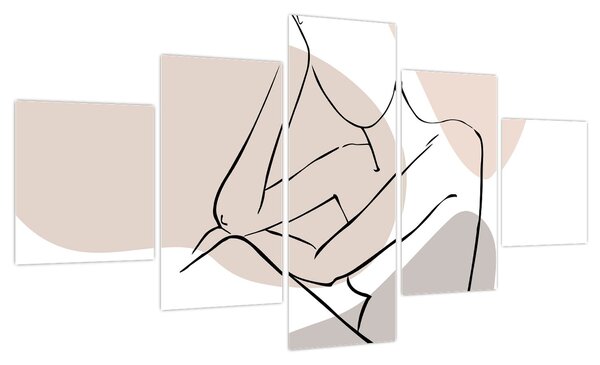 Obraz - Kobieta linia sztuki ciała N⁰1 (125x70 cm)
