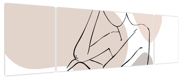 Obraz - Kobieta linia sztuki ciała N⁰1 (170x50 cm)