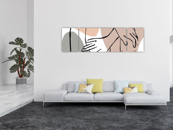 Obraz - Kobieta linia sztuki ciała N⁰2 (170x50 cm)