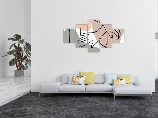 Obraz - Kobieta linia sztuki ciała N⁰2 (125x70 cm)