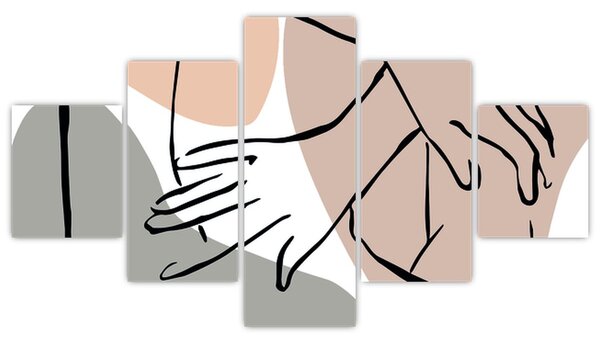 Obraz - Kobieta linia sztuki ciała N⁰2 (125x70 cm)