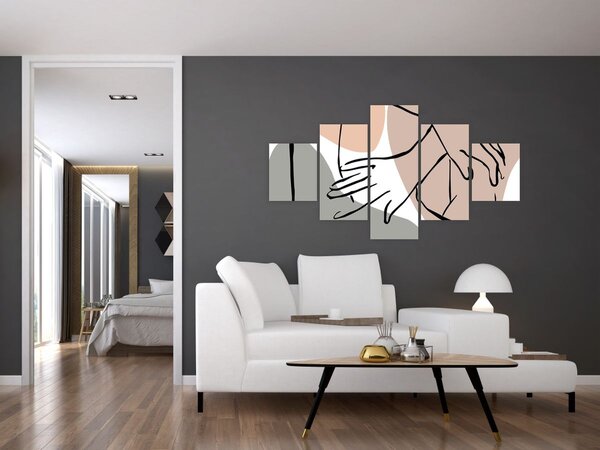 Obraz - Kobieta linia sztuki ciała N⁰2 (125x70 cm)