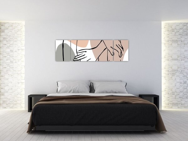 Obraz - Kobieta linia sztuki ciała N⁰2 (170x50 cm)