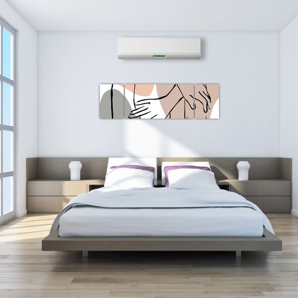Obraz - Kobieta linia sztuki ciała N⁰2 (170x50 cm)