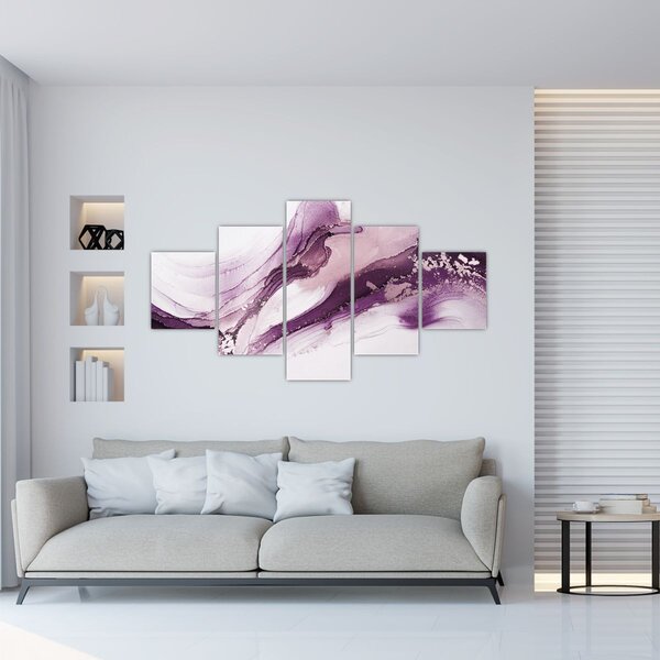 Obraz - Fioletowy płyn artystyczny (125x70 cm)