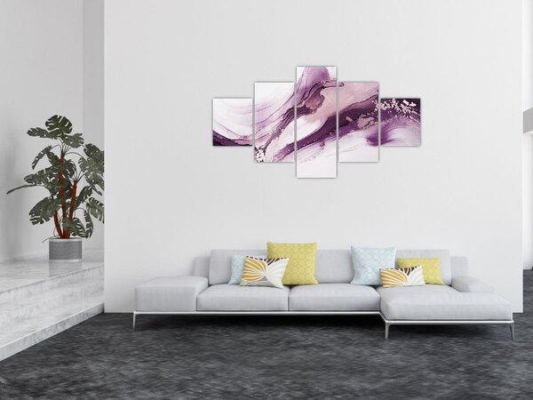 Obraz - Fioletowy płyn artystyczny (125x70 cm)