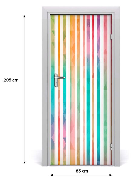 Naklejka fototapeta na drzwi Kolorowe paski