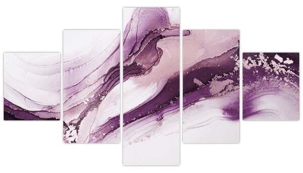 Obraz - Fioletowy płyn artystyczny (125x70 cm)