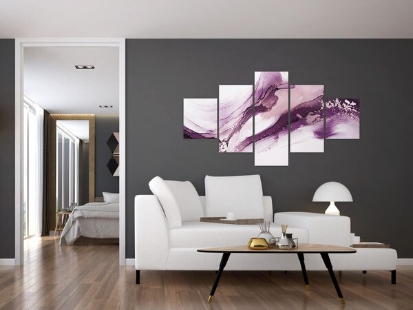 Obraz - Fioletowy płyn artystyczny (125x70 cm)