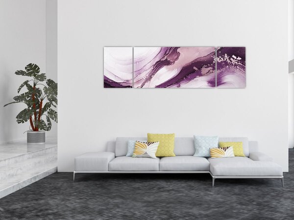 Obraz - Fioletowy płyn artystyczny (170x50 cm)