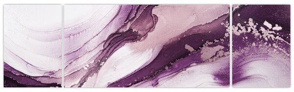 Obraz - Fioletowy płyn artystyczny (170x50 cm)