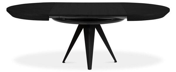 Okrągły rozkładany stół z dodatkowym blatem z czarnym blatem ø 120 cm Magnus – Windsor & Co Sofas