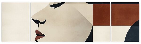 Obraz - Kobieta z profilu (170x50 cm)