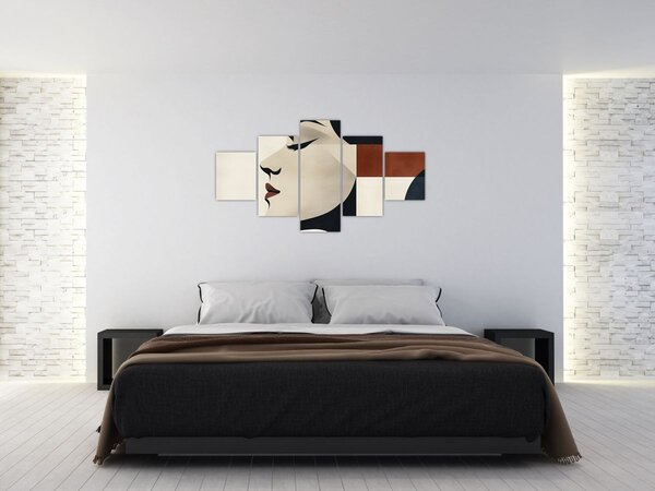 Obraz - Kobieta z profilu (125x70 cm)