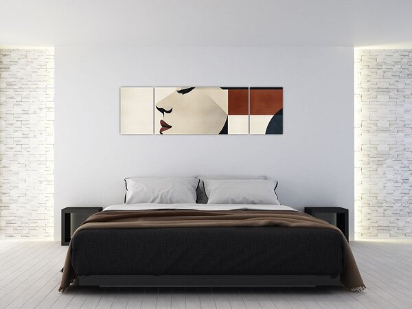 Obraz - Kobieta z profilu (170x50 cm)
