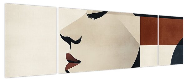 Obraz - Kobieta z profilu (170x50 cm)