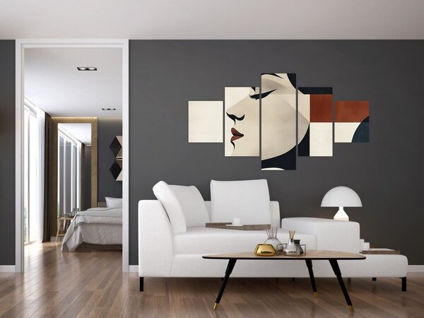 Obraz - Kobieta z profilu (125x70 cm)