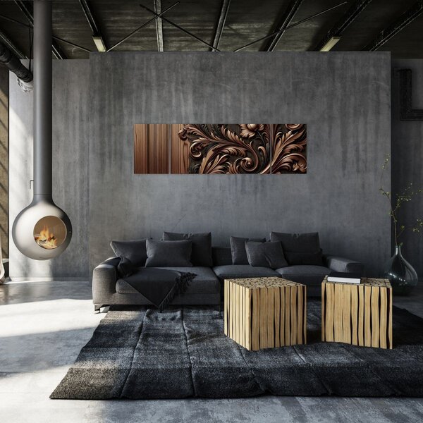 Obraz - Wzór z drewna (170x50 cm)