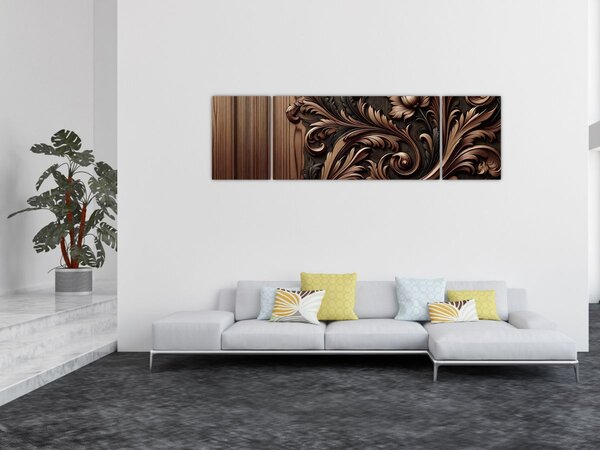 Obraz - Wzór z drewna (170x50 cm)