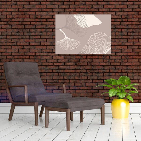 Obraz - Beżowe liście N⁰1 (70x50 cm)