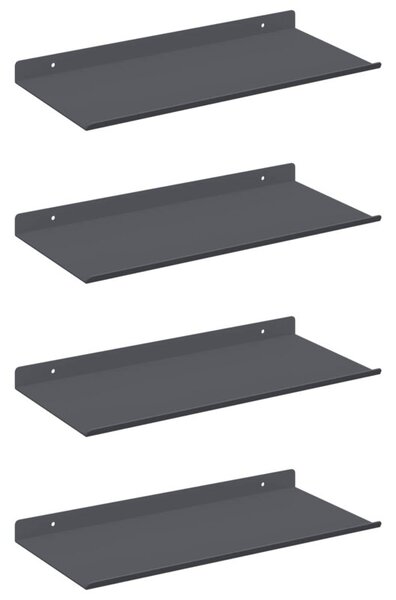 Wisząca półka z matowej stali w antracytowym kolorze 40 x 18 x 2,5 cm