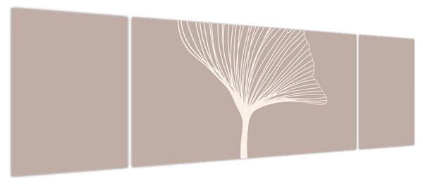 Obraz - Beżowe liście N⁰5 (170x50 cm)