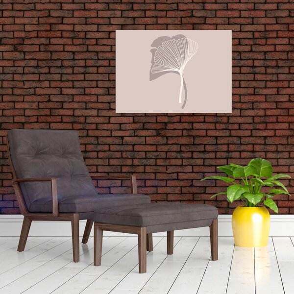 Obraz - Beżowe liście N⁰4 (70x50 cm)