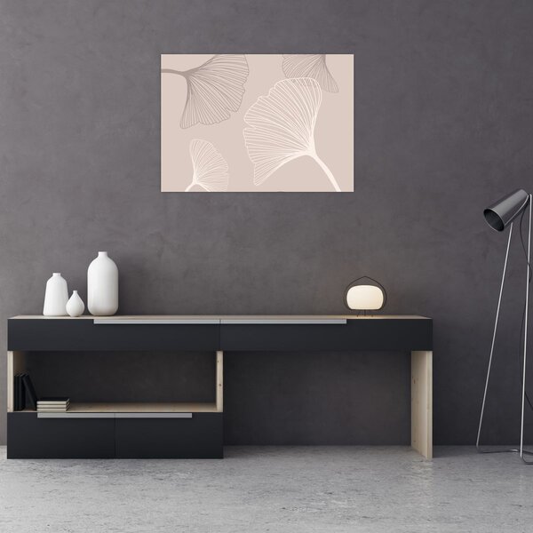Obraz - Beżowe liście N⁰6 (70x50 cm)