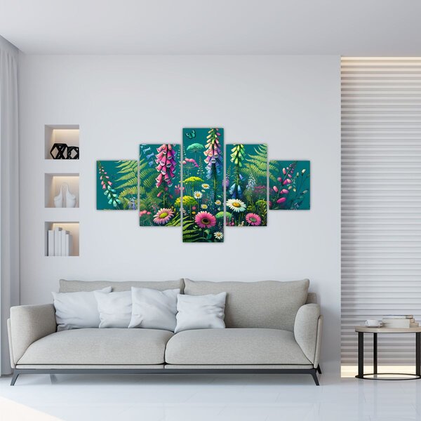 Obraz - Kwiaty łąkowe (125x70 cm)