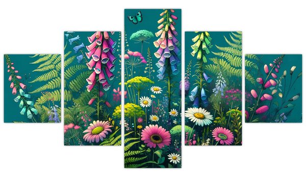 Obraz - Kwiaty łąkowe (125x70 cm)