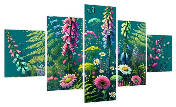Obraz - Kwiaty łąkowe (125x70 cm)