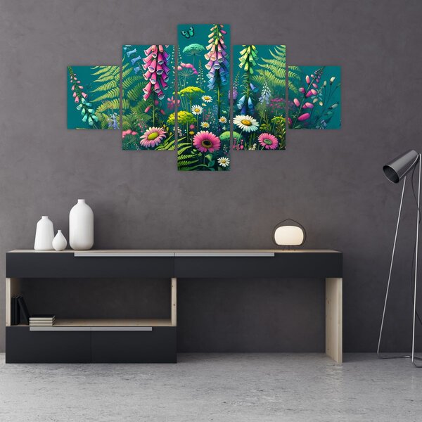 Obraz - Kwiaty łąkowe (125x70 cm)