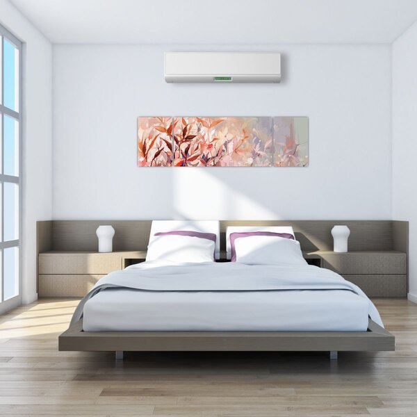 Obraz - Malowanie pastelami jesieni (170x50 cm)