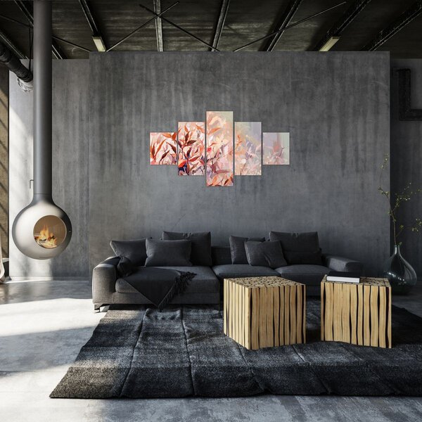 Obraz - Malowanie pastelami jesieni (125x70 cm)