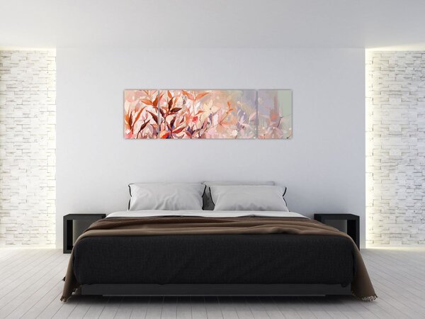 Obraz - Malowanie pastelami jesieni (170x50 cm)
