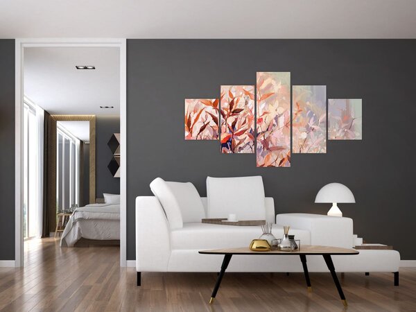 Obraz - Malowanie pastelami jesieni (125x70 cm)