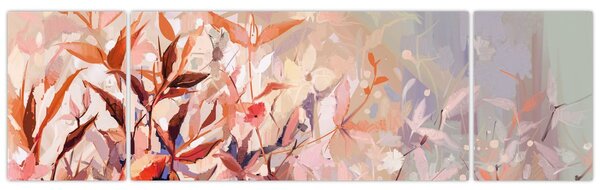 Obraz - Malowanie pastelami jesieni (170x50 cm)