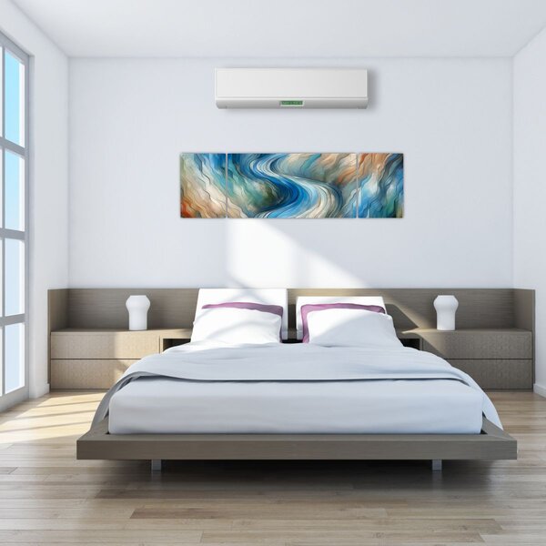 Obraz - Abstrakcyjny nurt (170x50 cm)