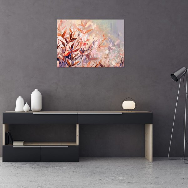 Obraz - Malowanie pastelami jesieni (70x50 cm)