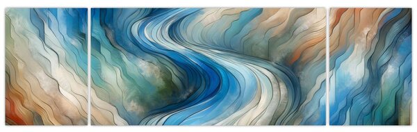 Obraz - Abstrakcyjny nurt (170x50 cm)