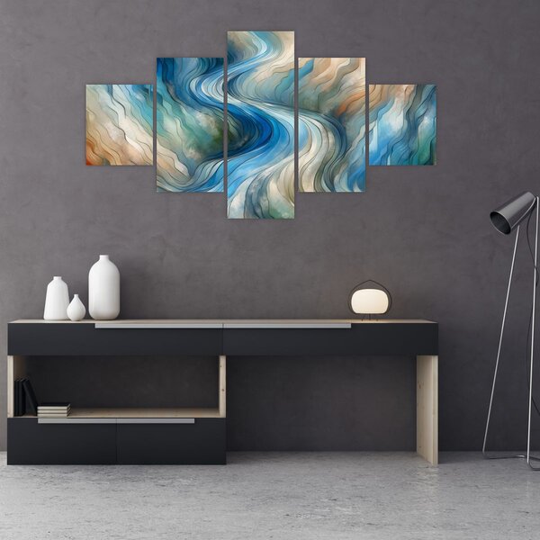 Obraz - Abstrakcyjny nurt (125x70 cm)