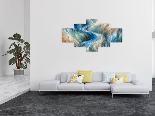 Obraz - Abstrakcyjny nurt (125x70 cm)